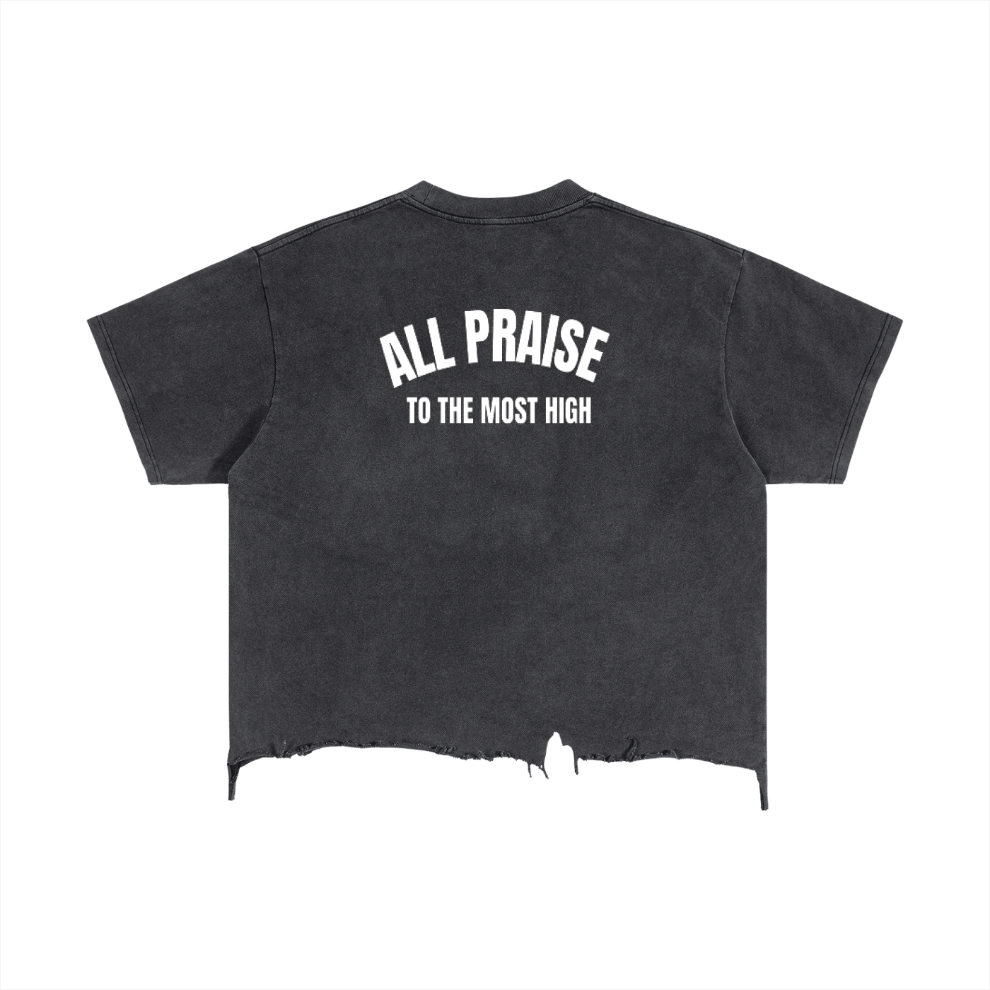Vintage Wash Boxy Distressed Hem T-Shirt